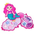 Набор детской декор. косметики Bondibon Eva Moda, BOX 20*26,8*5,5 см; косметичка-русалочка, тени для век 5 оттенков (3г), помада 2 оттенка (1,6г), блеск для губ (1,2г), лак для ногтей (5г), аппликатор 1 шт., заколки 2шт., арт.10386D.
