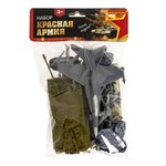 Набор "Армия" Bondibon, 10 шт. солдатиков с оружием ,1 шт. танк, 1 шт. самолёт, военная карта местности, PАС