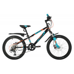 Велосипед NOVATRACK 20" EXTREME черный,  сталь, 6 скор., Shimano TY21/Microshift TS38, дисковый торм