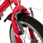 Велосипед NOVATRACK 14" NOVARA алюм., коралловый, пер.руч., зад.нож. тормоз, короткие крылья, полная