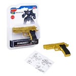 Трансформер 2в1 BONDIBOT Bondibon, мет. детали, CRD pvc 18,5x13,5x3,7см, робот-пистолет Sig Sauer Р226, цвет золотой.
