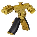 Трансформер 2в1 BONDIBOT Bondibon, мет. детали, CRD pvc 18,5x13,5x3,7см, робот-пистолет Sig Sauer Р226, цвет золотой.