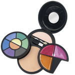 Набор детской декор. косметики Bondibon Eva Moda, BOX 11,7х10,5х4,2 см; тени для век-8 шт.(7,84г), блеск для губ-3шт.(4,8г), румяна-1шт.(4г), пудра-1шт.(7,2г), аппликатор-2шт., зеркало-1шт.,арт.8157.