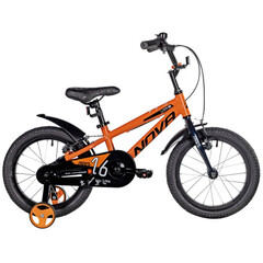 Велосипед NOVATRACK 16" EXTREME алюм., оранжевый, полная защ.цепи, V-brake, короткие крылья, полная