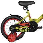 Велосипед NOVATRACK 14" TWIST зеленый, тормоз нож, крылья корот, полная защ.цепи