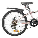 Велосипед NOVATRACK 20" ALICE пыльная роза,  стальная рама, 6 скор., Shimano TY21/Microshift TS38, д