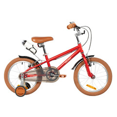 Велосипед NOVATRACK 14" VALIANT, сталь,красный, полная защита цепи, ручной передний и задний тормоз,