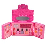 Набор детской декор. косметики Bondibon Eva Moda, BOX 41*7,2*28,8 см; косметичка-сумочка, тени для век 8 оттенков (6г), блеск для губ 9 оттенков (6,3г), помада 2 оттенка (1,2г), лак для ногтей 3 оттенка (12г), аппликатор 1шт., кисточки 3шт.,арт.77030.
