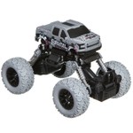 Инерц.(Pull back) пласт. джип 4WD на пружинной подвеске, Bondibon "Парк Техники", цвет серый с граффити, ВОХ 16,5х12х12 см, арт.9730.