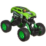 Инерц.(Pull back) пласт. джип 4WD на пружинной подвеске, Bondibon "Парк Техники", цвет зелёный с граффити, ВОХ 21х14х14 см, арт. 9604.