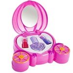 Набор детской декорат. косметики Bondibon Eva Moda, BOX 27,5х23х5,8 см, косметичка-карета 2-уровневая с зеркальцем, тенями для век с блёстками (9 оттенков; 6,3г), аппликатором, помадами (2цвета; 1,6г) и лаком для ногтей (8г), арт.10258H2.