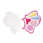 Набор детской декор. косметики Bondibon Eva Moda, BOX 24*15*5*2,5 см; бабочка с тенями для век 4 оттенка (2,8г), 2 аппликатора, помады 2 оттенка (1,6г), лак для ногтей (7,8г), цветок-футляр с блеском для губ (1,4г), 3 заколки; арт.20678C2.