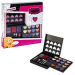Набор детской декор. косметики Bondibon Eva Moda, BOX 29,5х27,5х4 см; косметичка-квадрат, раскладная: тени для век 8 оттенков (6,4г), блеск для губ 11 оттенков (9г), помада 2 оттенка (2,4г), 2 аппликатора,1 кисточка-растушевка; арт.77017.