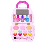 Набор детской декор., косметики Bondibon Eva Moda, BOX 32х35,3х8,5 см; косметичка-сумочка; помада -2шт.(3г) / лак для ногтей -3шт.(16,5мл) / румяна -3шт.(7,5г) /тени для век -4шт.(3,8г) / блеск для губ -4шт.(2,4г) / аппликатор -1шт. / кисть -2шт.,арт.J-10