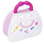 Набор детской декор., косметики Bondibon Eva Moda, BOX 32х35,3х8,5 см; косметичка-сумочка; помада -2шт.(3г) / лак для ногтей -3шт.(16,5мл) / румяна -3шт.(7,5г) /тени для век -4шт.(3,8г) / блеск для губ -4шт.(2,4г) / аппликатор -1шт. / кисть -2шт.,арт.J-10