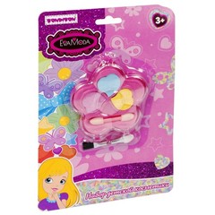 Набор детской декор., косметики Bondibon Eva Moda, CRD 10х1,5х20 см; тени для век -3шт.(3г) / аппликатор -1шт. / аппликатор с кисточкой -1шт.,арт.J-313.
