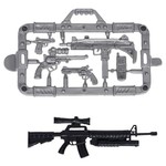 Набор "Армия" солдатик с оружием, " НАСТОЯЩИЙ БОЕЦ"  Bondibon, CRD 21,5x13x3 см, спецназовец ,форма камуфляж песочного цвета.