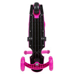 Самокат Novatrack Disco-kids Saddle для детей, трансформер, свет.колеса PU 120*90мм, розовый