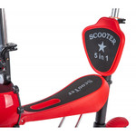 Самокат Novatrack Disco-kids Saddle PRO для детей, трансформер, свет.колеса PU 120*90мм, красный